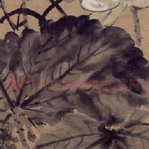 无纪年 陈师曾《晚荷》国画花鸟作品图片鉴赏