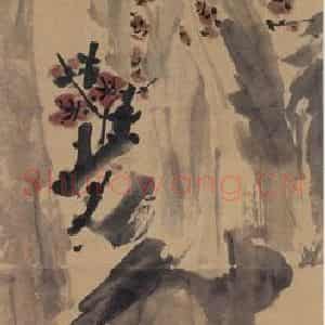 1916年 陈师曾《寒艳》国画花鸟作品图片鉴赏