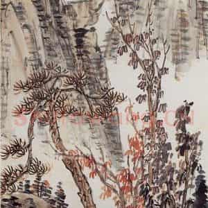 1916年 陈师曾《山水》国画山水作品图片鉴赏