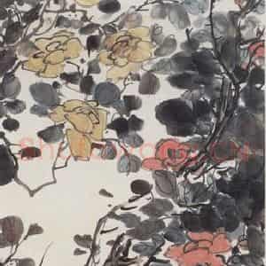 无纪年 陈师曾《蔷薇》国画花鸟作品图片鉴赏