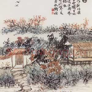 1919年 陈师曾《听秋图》国画综合作品图片鉴赏