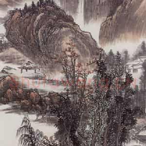 无纪年 陈师曾《秋日清晖图》国画山水作品图片鉴赏