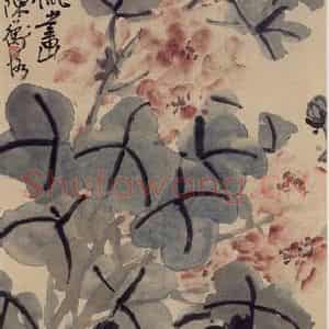 1920年 陈师曾《丹桂芙蓉》国画花鸟作品图片鉴赏