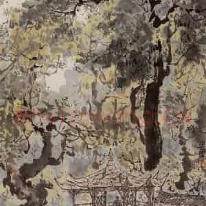 1944年 张安治《青城山》国画花鸟作品图片鉴赏