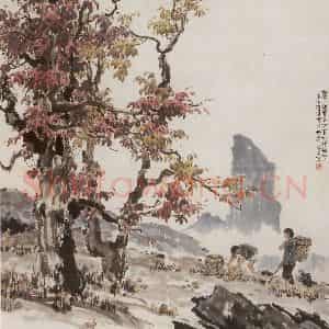 1946年 张安治《匡庐秋色》国画综合作品图片鉴赏