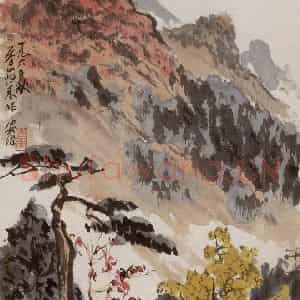 1960年 张安治《香山之秋》国画山水作品图片鉴赏