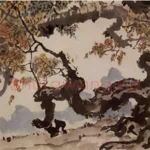 1962年 张安治《秋》国画花鸟作品图片鉴赏
