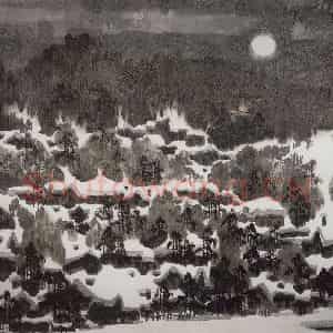 1998年 徐希《瑞雪》国画山水作品图片鉴赏