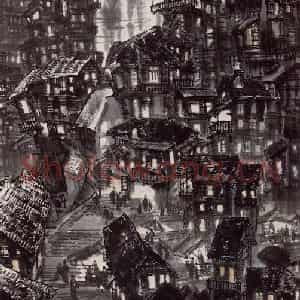 1982年 徐希《山城之夜》国画山水作品图片鉴赏