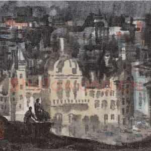 1968年 徐希《维也纳之夜》国画山水作品图片鉴赏