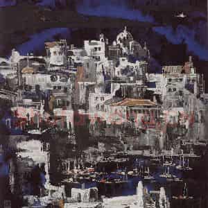 1988年 徐希《希腊小岛》国画山水作品图片鉴赏