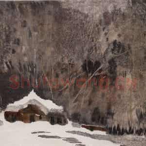 1990年 徐希《初雪》国画山水作品图片鉴赏