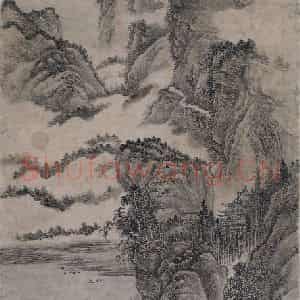 清代 王翚《王翚剑南诗意图轴》国画山水作品图片鉴赏