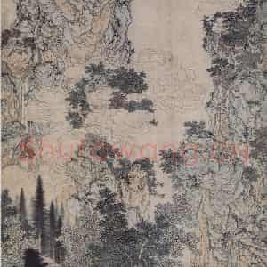 清代 顾符稹《顾符稹层峦叠嶂图轴》国画综合作品图片鉴赏