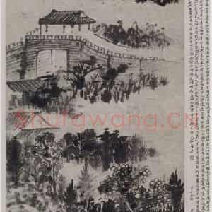 清代 石涛《石涛郊行图轴》国画综合作品图片鉴赏