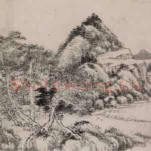 清代 杨晋《杨晋仿元人山水图册》国画山水作品图片鉴赏