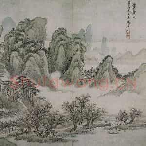 清代 杨晋《杨晋山水图片》国画山水作品图片鉴赏