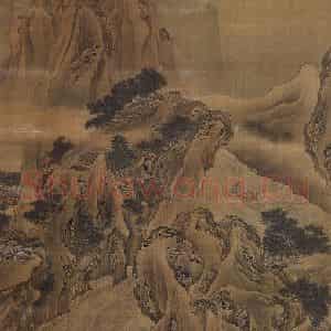 清代 袁江《袁江出峡图轴》国画山水作品图片鉴赏