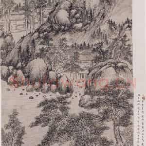 清代 项奎《项奎寒潭静坐图轴》国画综合作品图片鉴赏