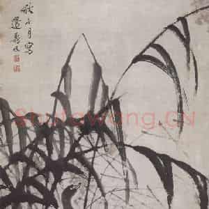 清代 边寿民《边寿民苇汀翔集图轴》国画花鸟作品图片鉴赏