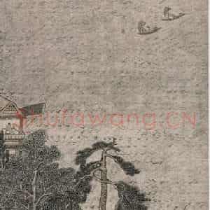 明代 文伯仁《文伯仁山水图轴》国画山水作品图片鉴赏