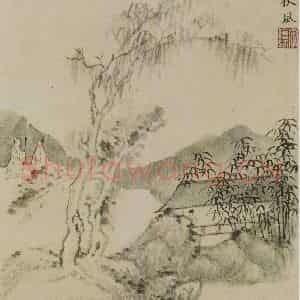 明代 邵弥《邵弥仿古山水画册》国画综合作品图片鉴赏