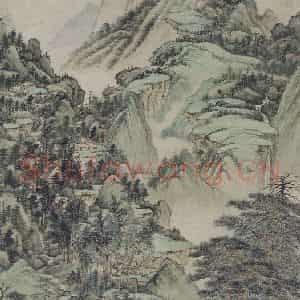 清代 王鉴《王鉴南山涌翠图轴》国画山水作品图片鉴赏