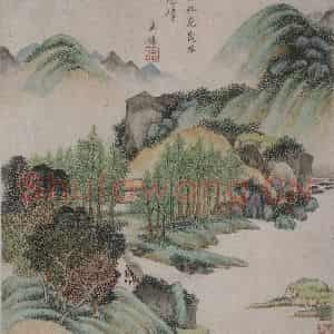 清代 王鉴《王鉴仿宋元山水图册》国画山水作品图片鉴赏