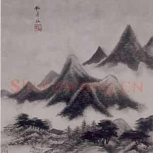 清代 王鉴《王鉴仿宋元山水图册》国画山水作品图片鉴赏