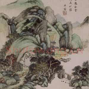 清代 王鉴《王鉴仿宋元山水图册》国画山水作品图片鉴赏