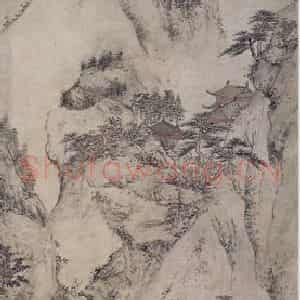 清代 查士标《查士标仿宋元山水图屏》国画山水作品图片鉴赏
