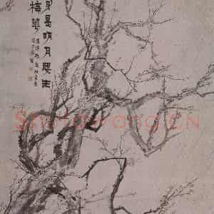 清代 金农《金农梅花图轴》国画花鸟作品图片鉴赏