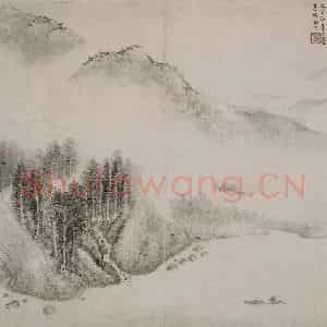 清代 蔡嘉《蔡嘉山水图册》国画山水作品图片鉴赏