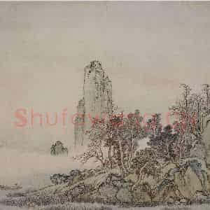 清代 蔡嘉《蔡嘉山水图册》国画山水作品图片鉴赏