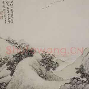 清代 蔡嘉《蔡嘉山水图册》国画山水作品图片鉴赏
