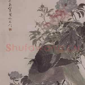清代 任薰《任薰花鸟图屏》国画花鸟作品图片鉴赏