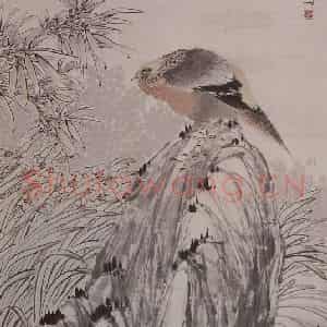 清代 任薰《任薰花鸟图屏》国画花鸟作品图片鉴赏