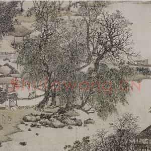 清代 蔡嘉《蔡嘉山水图册》国画山水作品图片鉴赏