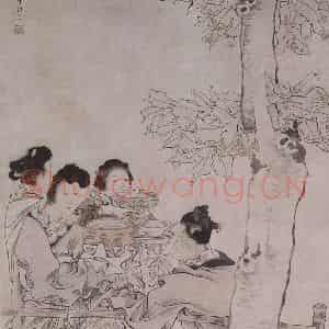 清代 任颐《任颐人物图屏》国画人物作品图片鉴赏