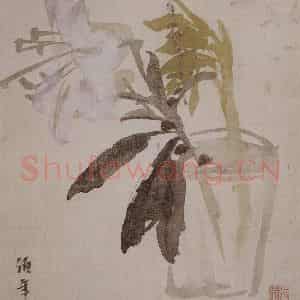 清代 任颐《任颐花果图册》国画花鸟作品图片鉴赏