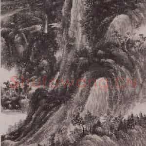1925年 黄宾虹《黄宾虹山水图轴》国画山水作品图片鉴赏