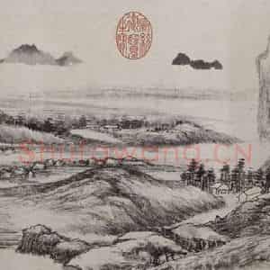 清代 方士庶《方士庶江山佳胜图卷》国画山水作品图片鉴赏