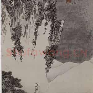 现代 溥儒《溥儒雪夜楼阁图轴》国画综合作品图片鉴赏