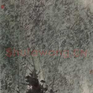 现代 傅抱石《傅抱石柳荫渔艇图轴》国画综合作品图片鉴赏