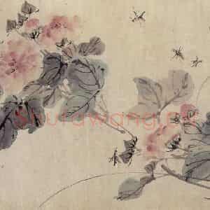 1929年 王雪涛《王雪涛花卉图横》国画花鸟作品图片鉴赏