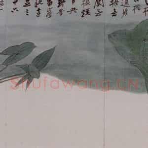 1946年 张大千《张大千荷花图卷》国画花鸟作品图片鉴赏