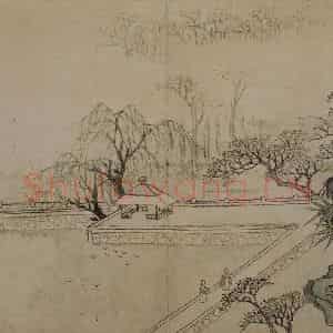 清代 李世棹《李世倬山水图册》国画山水作品图片鉴赏