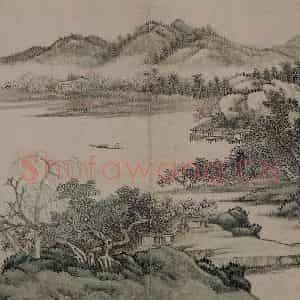 清代 李世棹《李世倬山水图册》国画山水作品图片鉴赏