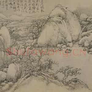 清代 李世棹《李世倬山水图册》国画山水作品图片鉴赏
