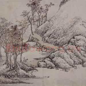 清代 蔡嘉《蔡嘉山水图册》国画山水作品图片鉴赏